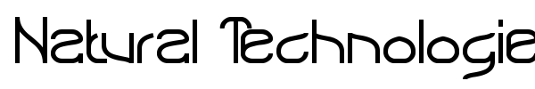 Natural Technologies font preview